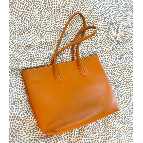 Vintage Furla Leather burnt orange shoulder tote - Picture 2 of 8